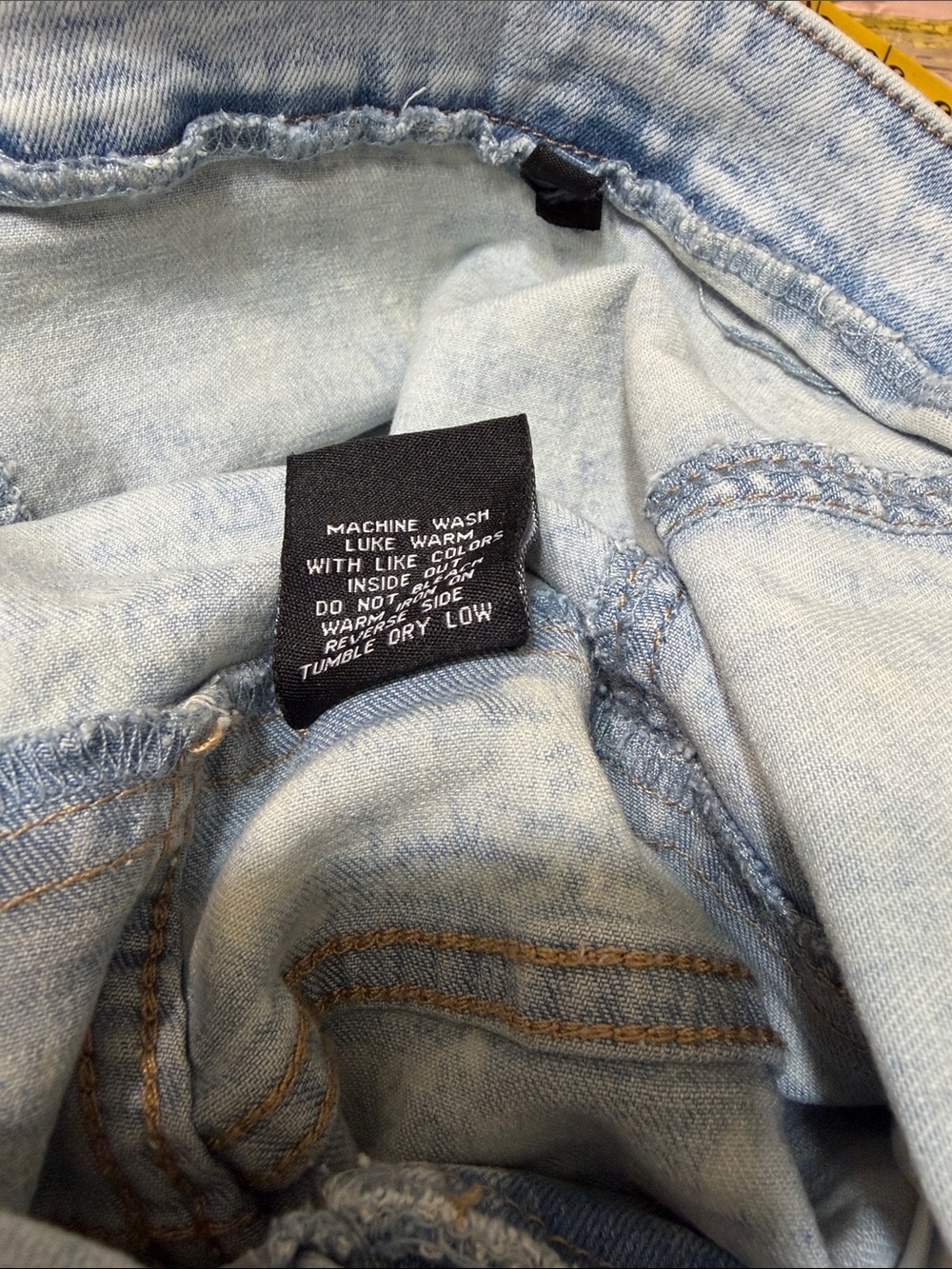 Upcycled Strapless High-Waist Light Wash Denim Jumpsuit Jeans - Picture 5 of 5